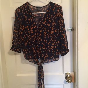 Patterned shear dress shirt